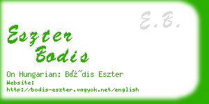 eszter bodis business card